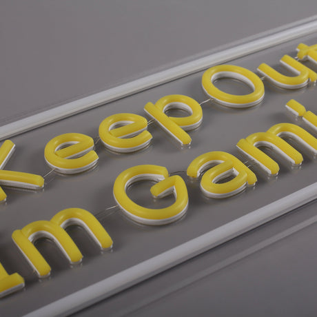 Keep Out Im Gaming Neon Vägglampa-Lampconcept.se