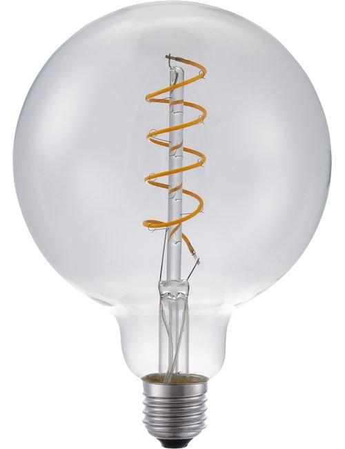 E27 Globe Spiral G125 190Lm Dæmpbar Klar