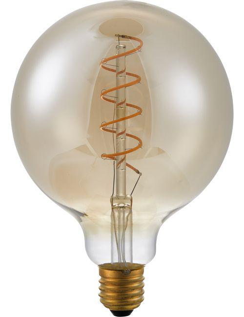 LED E27 Globe Spiral G125 140lm Dimbar Amber-Lampconcept.se