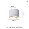LED Round Vägglampa Utomhus IP65 6W Vit