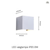 LED Vägglampa IP65 12W Utomhus Svart