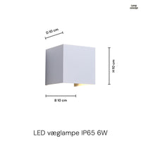 LED Vägglampa IP54 6W Utomhus Antique Copper-Lampconcept.se