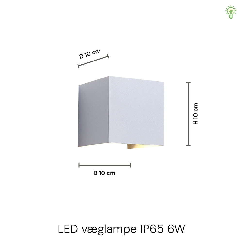 LED Vägglampa Utomhus IP54 6W