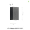 LED Vägglampa H16 IP65 6W Svart