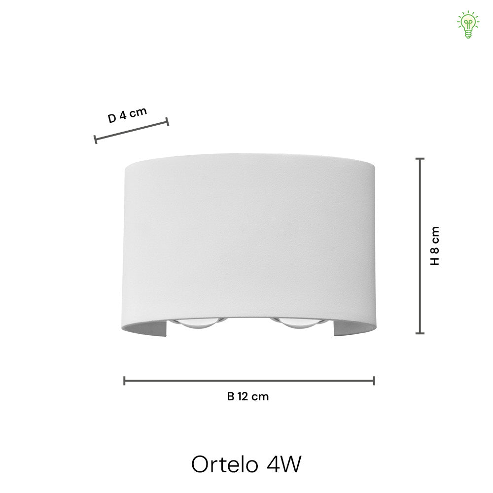 Ortelo 4W 12cm Vägglampa