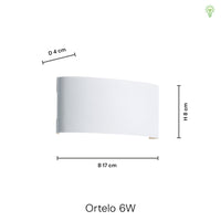 Ortelo 6W 17cm Vägglampa