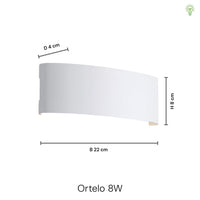 Ortelo 8W 22cm Vägglampa
