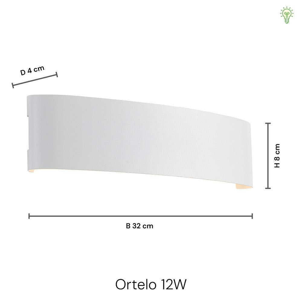 Ortelo 12W 32cm Vägglampa