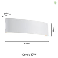 Ortelo 12W 32cm Vägglampa