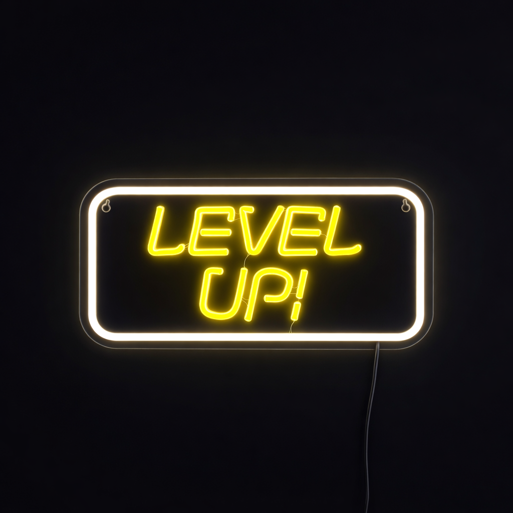 Level Up Neon Vägglampa