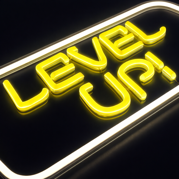 Level Up Neon Vägglampa