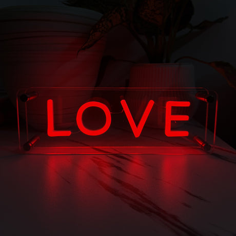 LOVE LED Neon Box Bordlampa-Lampconcept.se