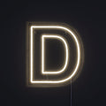 Bokstav D Neonskylt