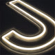 Bokstav J Neonskylt