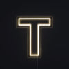 Bokstav T Neon Vägglampa-Lampconcept.se