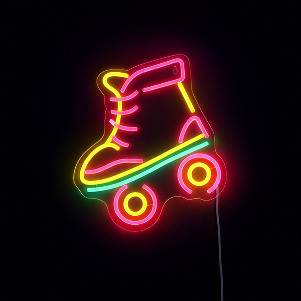 Roller Skates Neon Vägglampa