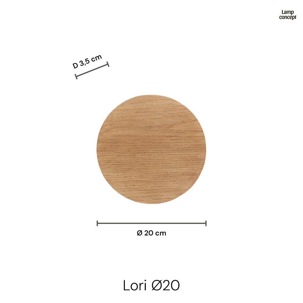 Lori Vägglampa Ø20 Trä