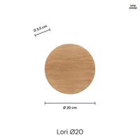 Lori Vägglampa Ø20 Trä-Lampconcept.se