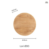 Lori Vägglampa Ø30 Trä