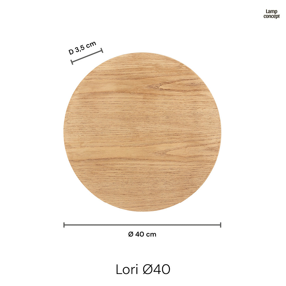 Lori Vägglampa Ø40 Trä