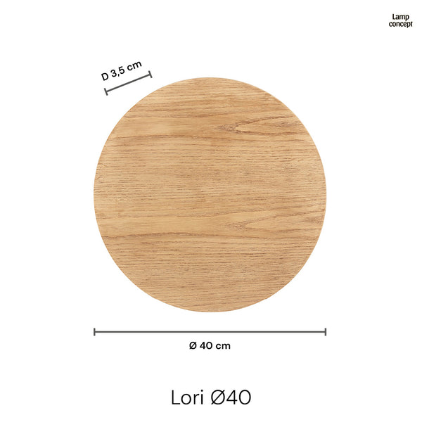 Lori Vägglampa Ø40 Trä