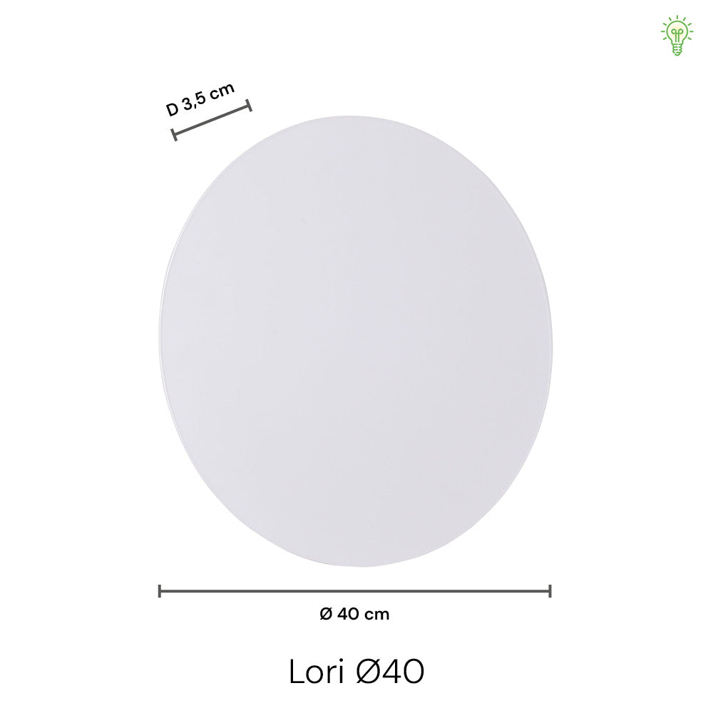 Lori Vägglampa Ø40 Svart