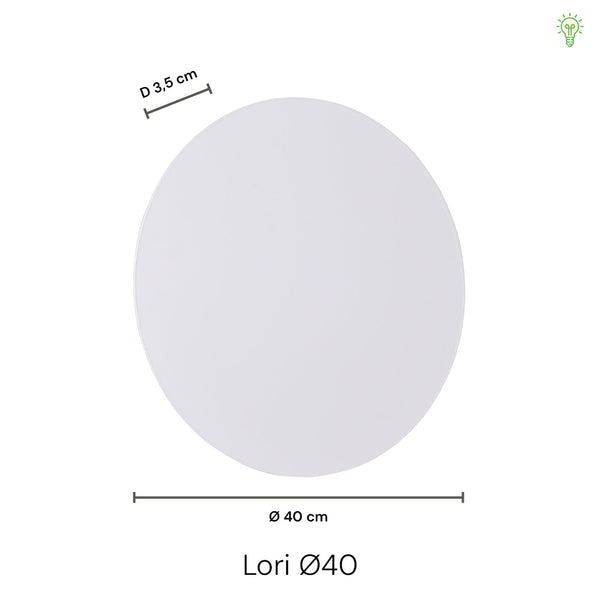 Lori Vägglampa Ø40 Svart