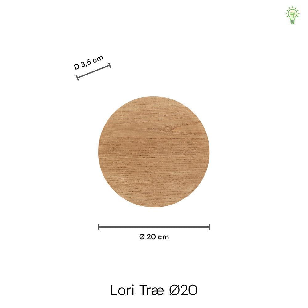 Lori Vägglampa Ø20 Trä