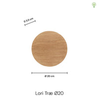 Lori Vägglampa Ø20 Trä