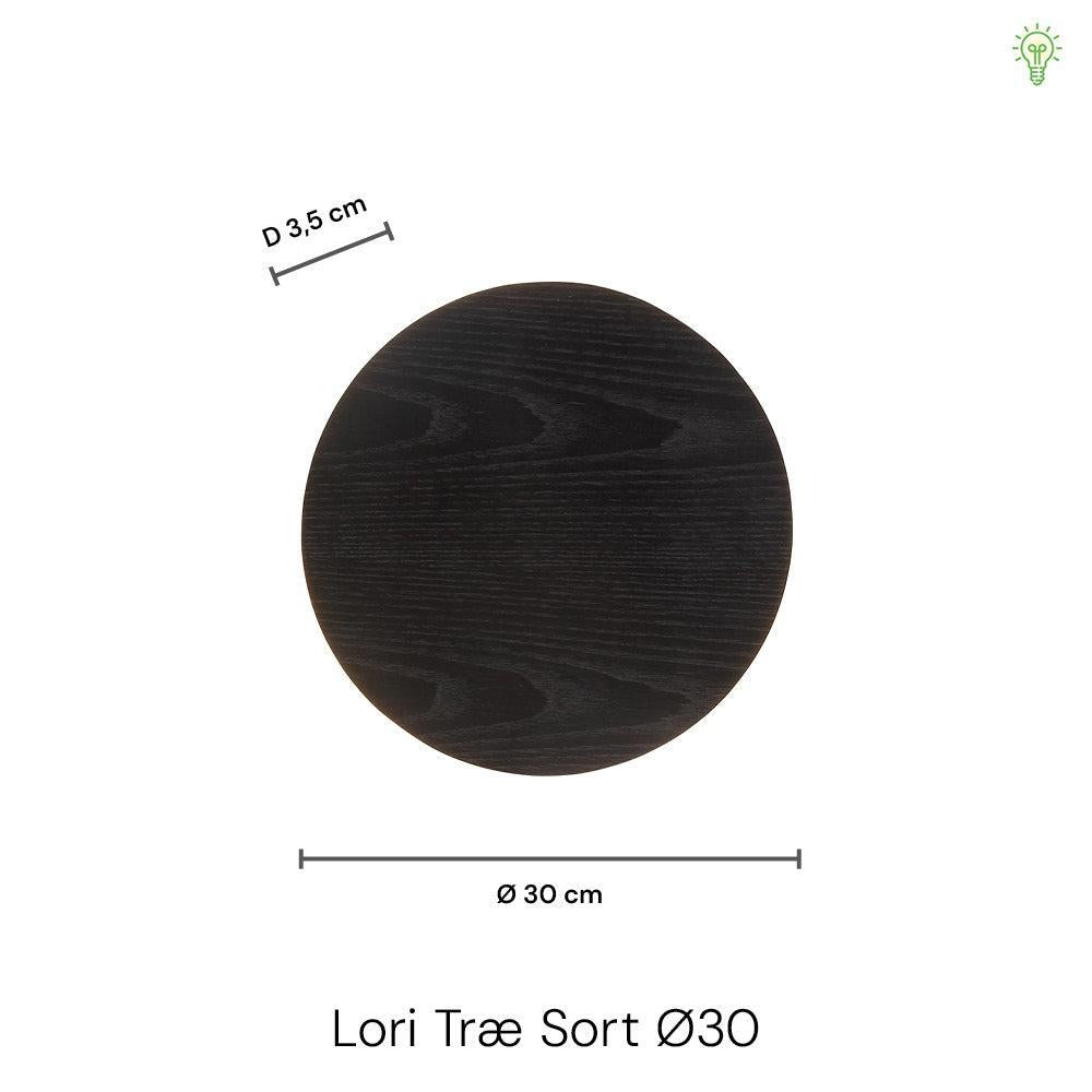 Lori Vägglampa Ø30 Trä