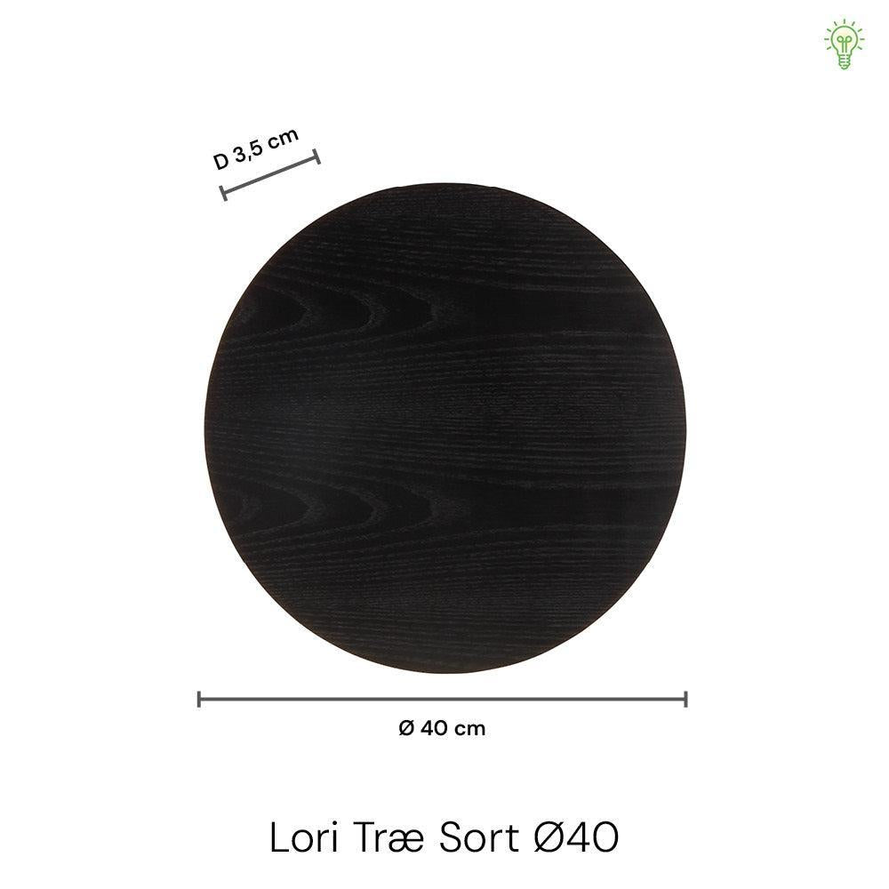 Lori Vägglampa Ø40 Trä