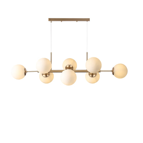 Lugano Långbordstaklampa Mässing/Opal