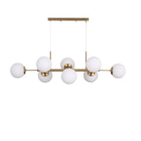 Lugano Långbordstaklampa Mässing/Opal-Lampconcept.se