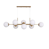 Lugano Långbordstaklampa Mässing/Opal-Lampconcept.se
