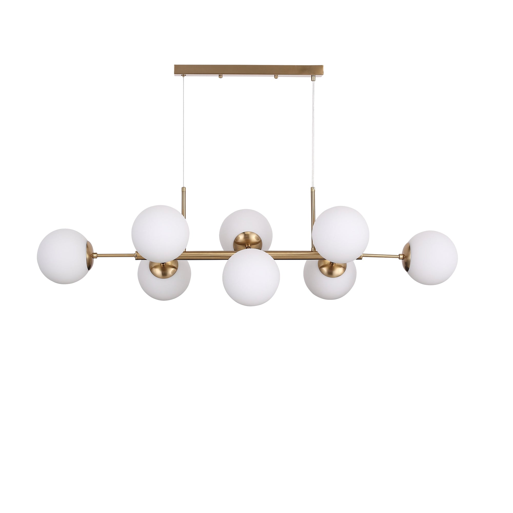 Lugano Långbordstaklampa Mässing/Opal-Lampconcept.se