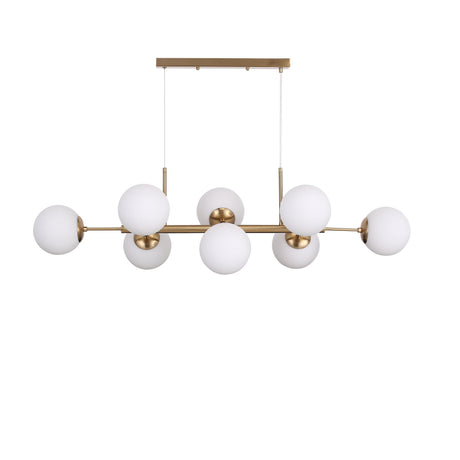 Lugano Långbordstaklampa Mässing/Opal-Lampconcept.se