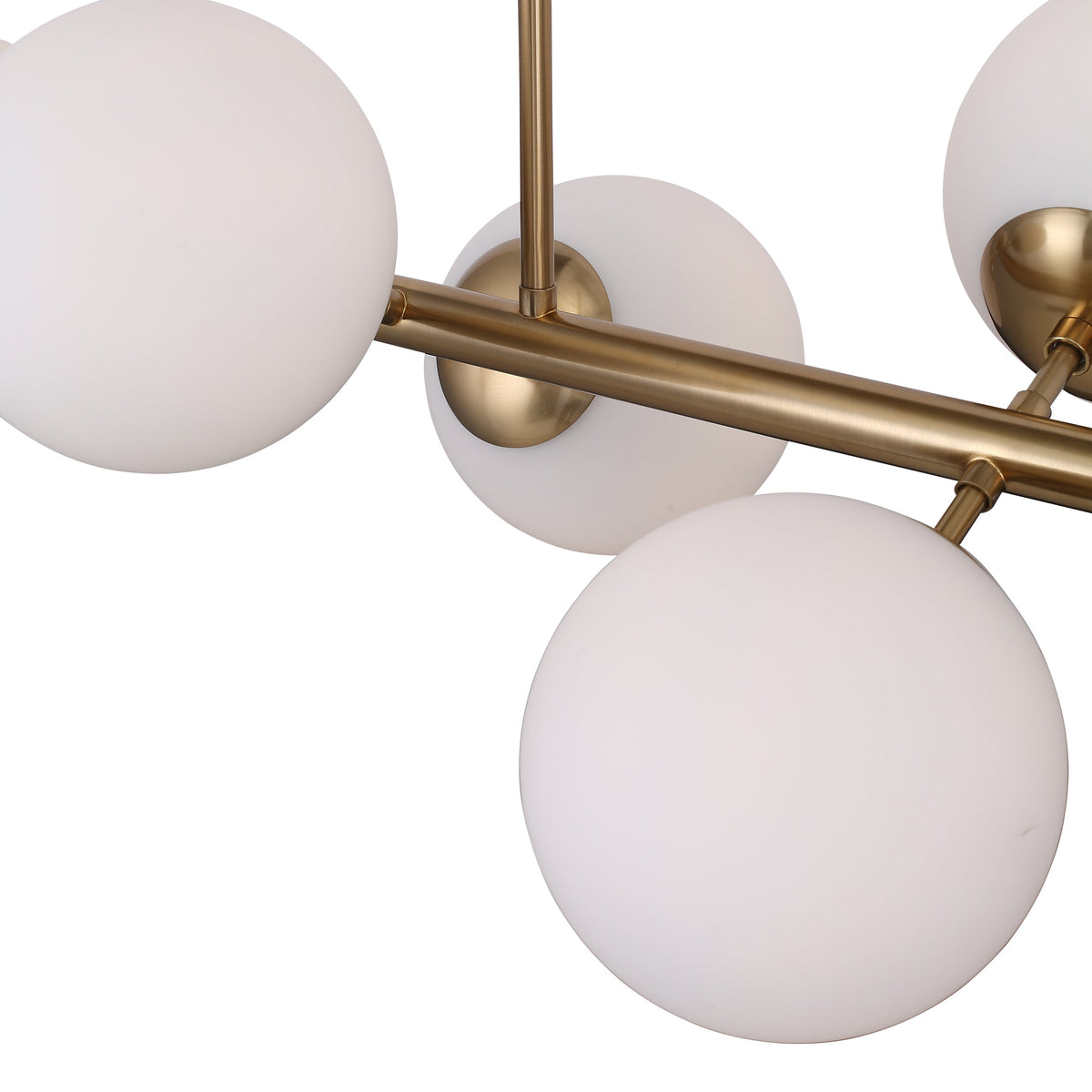 Lugano Långbordstaklampa Mässing/Opal-Lampconcept.se