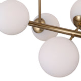 Lugano Långbordstaklampa Mässing/Opal-Lampconcept.se