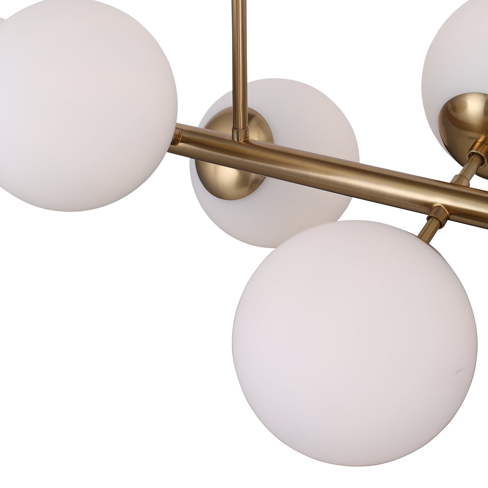 Lugano Långbordstaklampa Mässing/Opal-Lampconcept.se
