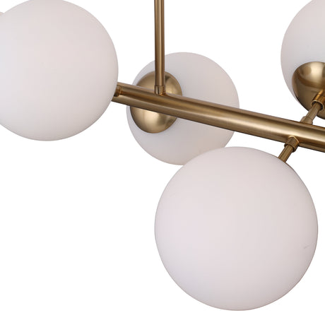 Lugano Långbordstaklampa Mässing/Opal-Lampconcept.se