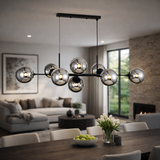Lugano Långbordstaklampa Svart/Smoke-Lampconcept.se