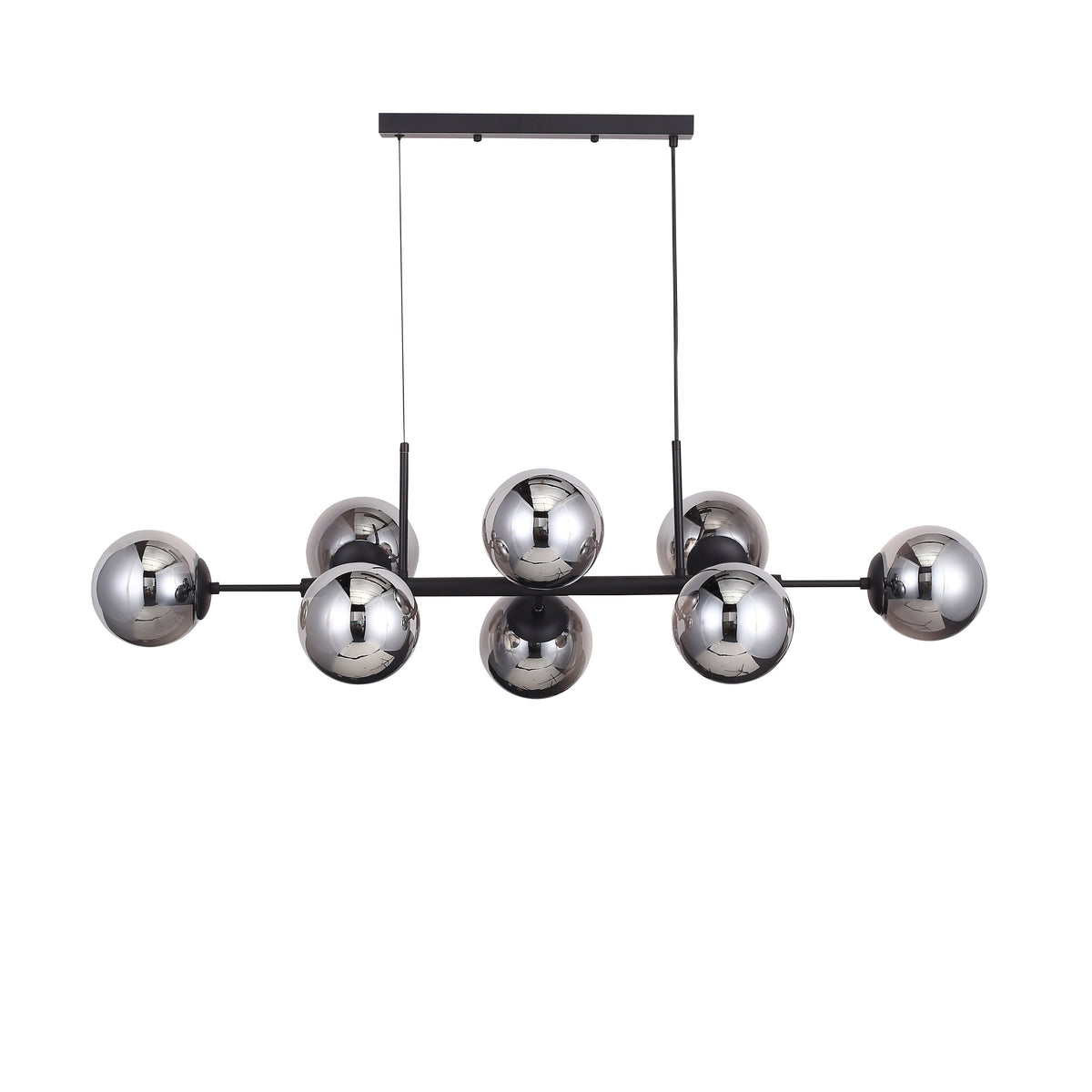 Lugano Långbordstaklampa Svart/Smoke