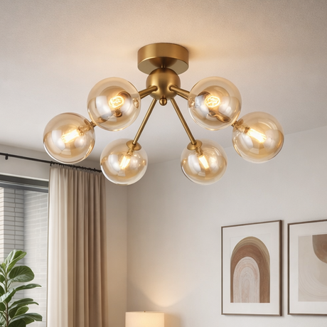 Lugano Taklampa Ø51 Amber-Lampconcept.se