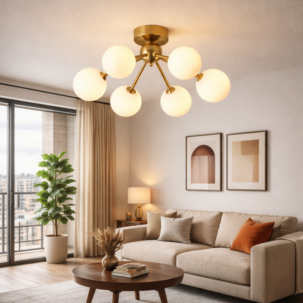 Lugano Taklampa Ø51 Opal-Lampconcept.se