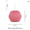 Moon Edgy Ø34 Taklampa Rosa