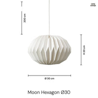 Moon Hexagon Ø30 Taklampa-Lampconcept.se