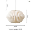 Moon Hexagon Ø42 Taklampa
