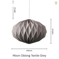 Moon Oblong Ø42 Taklampa Tekstil