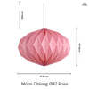 Moon Oblong Taklampa Ø42 Rosa