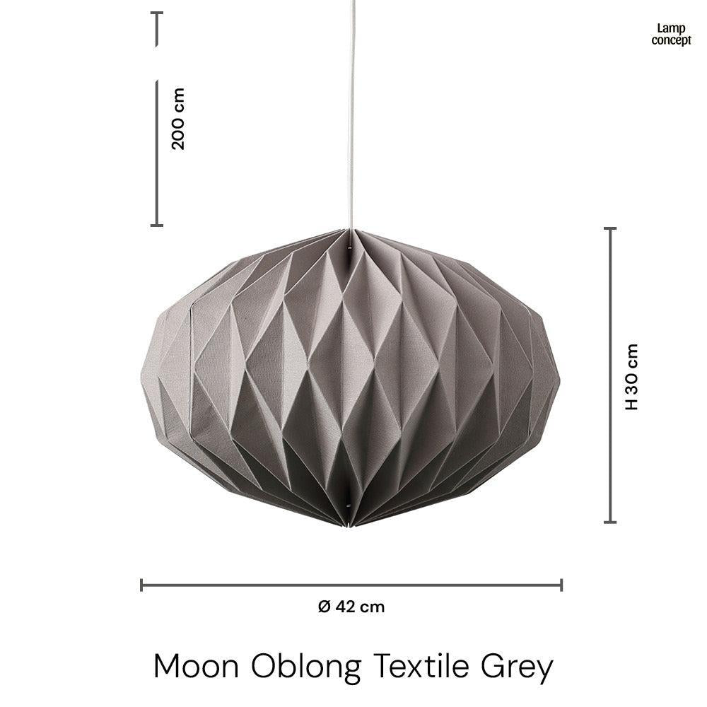 Moon Oblong Textile Grey-Lampconcept.se